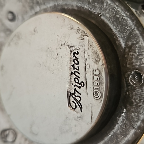 Vintage BRIGHTON 1996 Silver Plated Floral Heart Castlecore Desk Clock - Picture 4 of 6